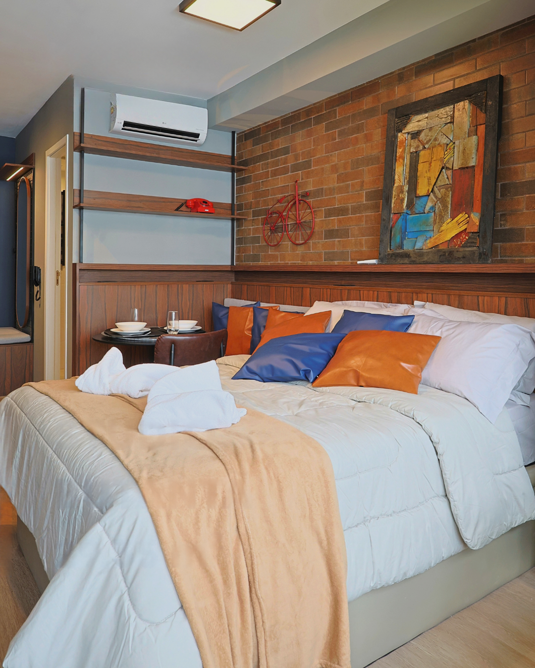 Projeto 3D de apartamento de 29 m² no Now Butantã, reforma completa Bewild