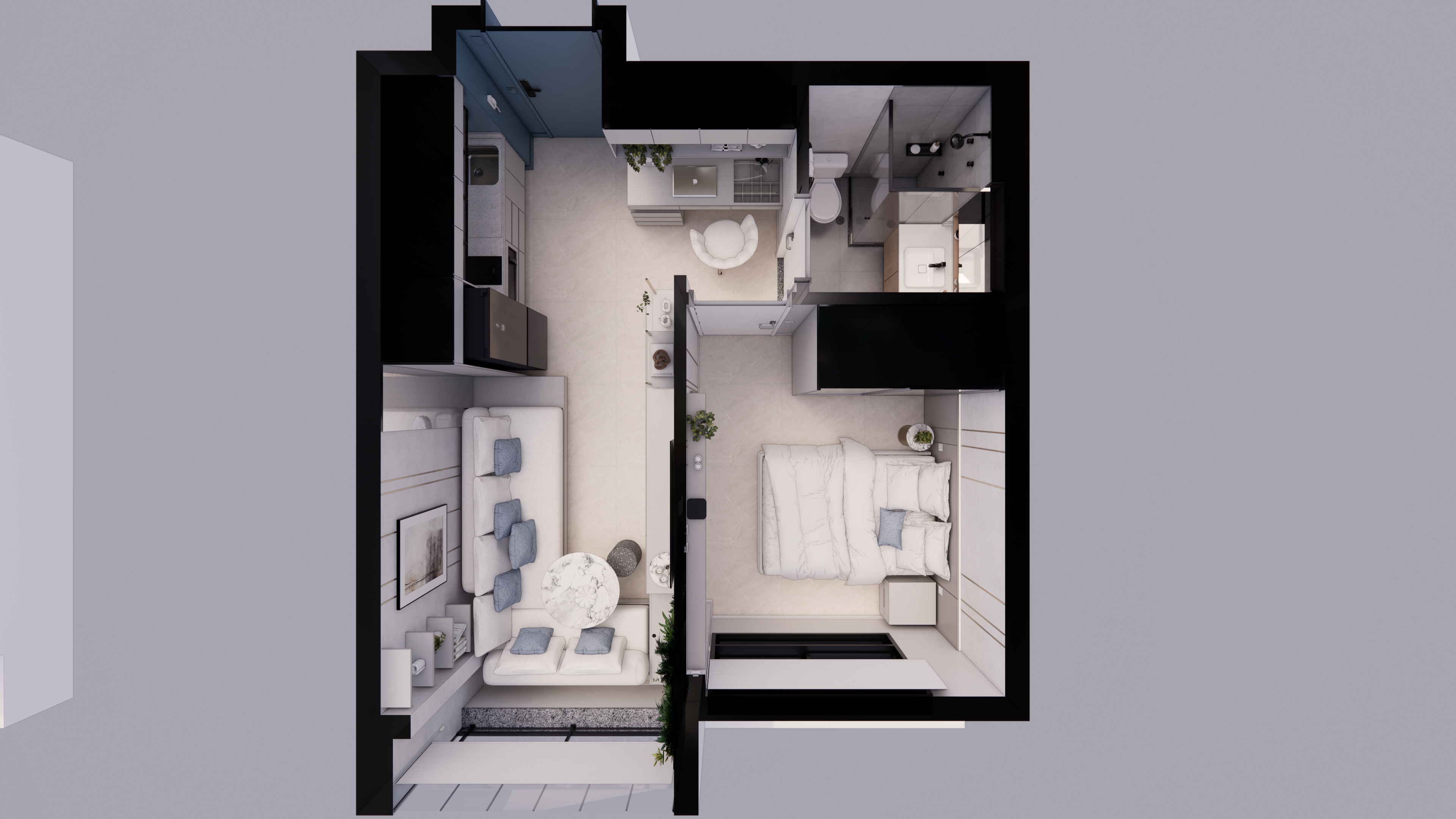 Ambiente do projeto Bewild no Today Vila Mariana, apartamento de 39,4 m² em São Paulo