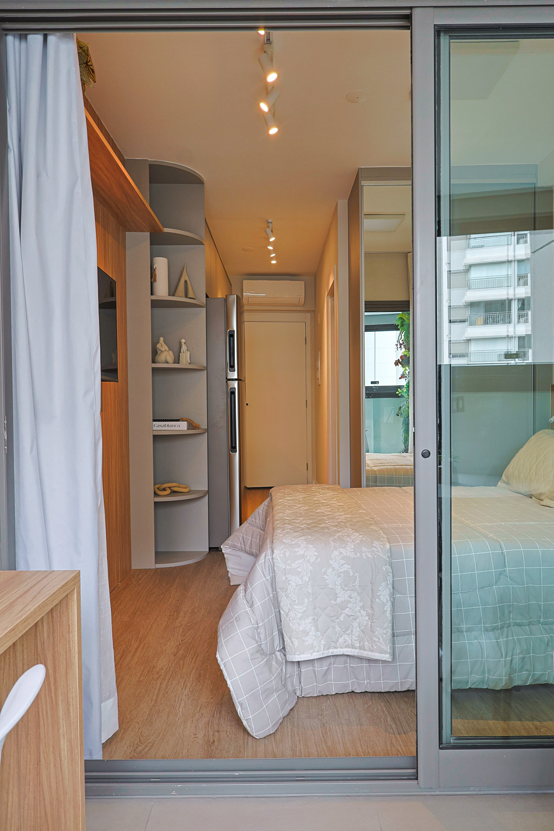 Studio de 26 m² no ON Vila Madalena, projeto Bewild na faixa de R$ 70 a 75 mil (foto do studio entregue)